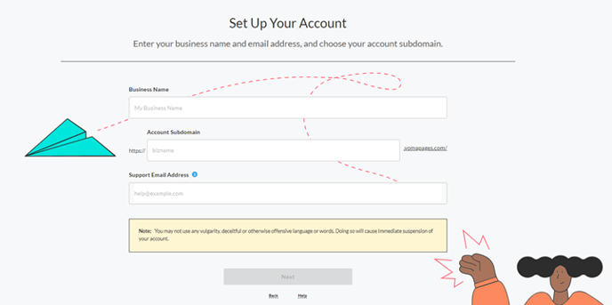 Creating your account 6