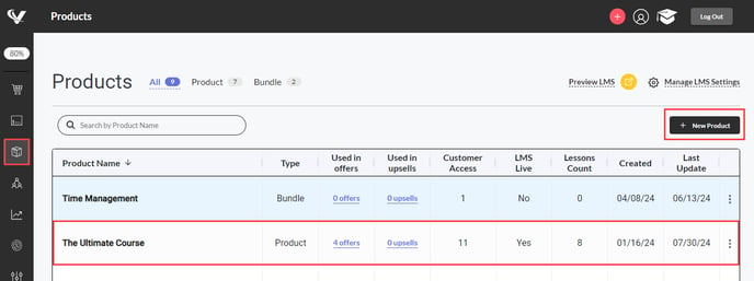 LMS Product Settings 1